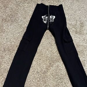 COPY - Tordrobes black u zip pants